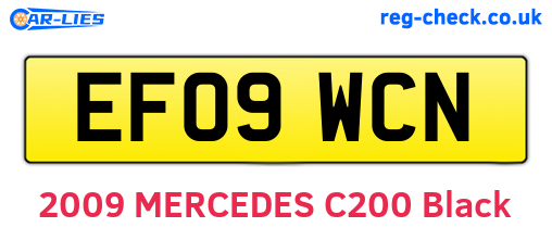 EF09WCN are the vehicle registration plates.