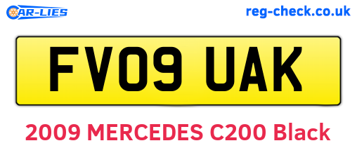 FV09UAK are the vehicle registration plates.