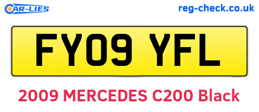 FY09YFL are the vehicle registration plates.