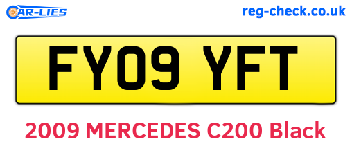 FY09YFT are the vehicle registration plates.