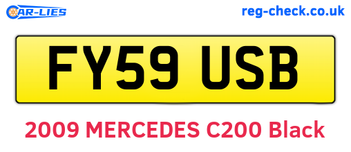 FY59USB are the vehicle registration plates.
