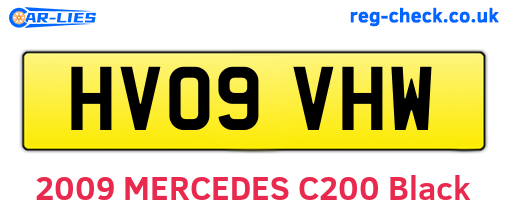 HV09VHW are the vehicle registration plates.