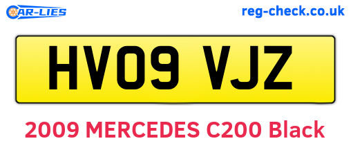 HV09VJZ are the vehicle registration plates.