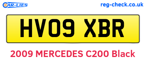 HV09XBR are the vehicle registration plates.
