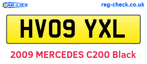 HV09YXL are the vehicle registration plates.