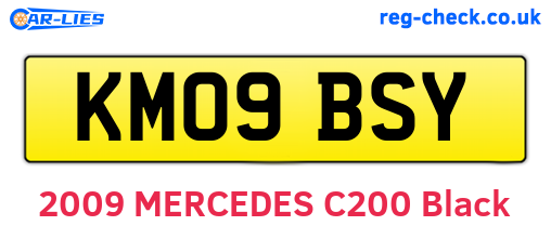 KM09BSY are the vehicle registration plates.