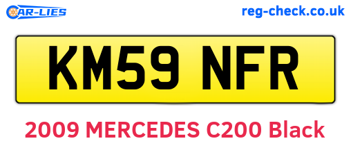 KM59NFR are the vehicle registration plates.