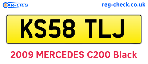 KS58TLJ are the vehicle registration plates.