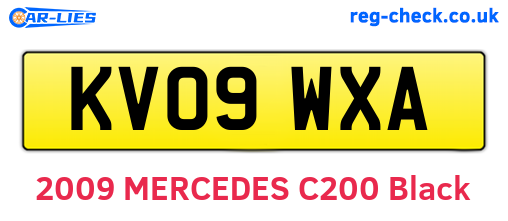 KV09WXA are the vehicle registration plates.
