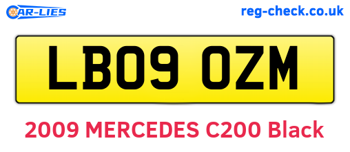 LB09OZM are the vehicle registration plates.