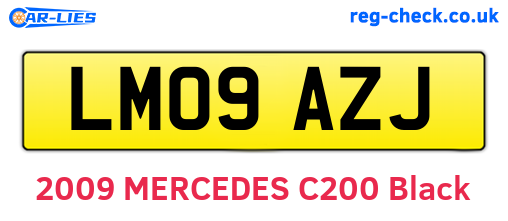 LM09AZJ are the vehicle registration plates.