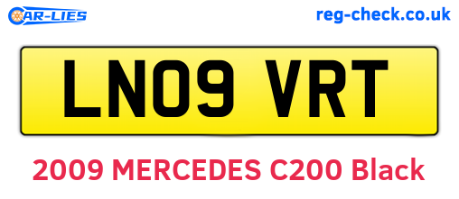 LN09VRT are the vehicle registration plates.