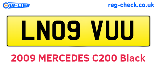 LN09VUU are the vehicle registration plates.