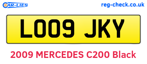 LO09JKY are the vehicle registration plates.