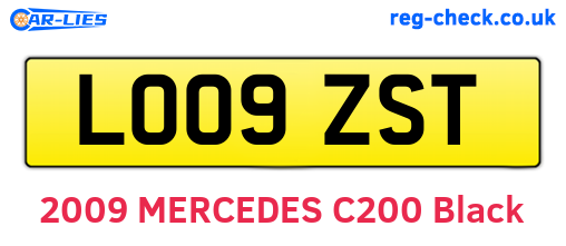 LO09ZST are the vehicle registration plates.