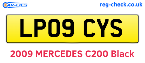 LP09CYS are the vehicle registration plates.