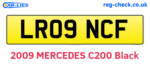 LR09NCF are the vehicle registration plates.