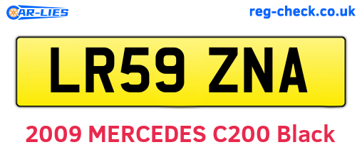 LR59ZNA are the vehicle registration plates.