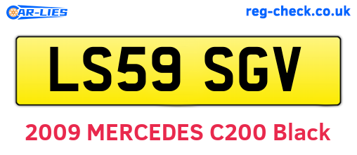 LS59SGV are the vehicle registration plates.