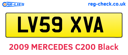 LV59XVA are the vehicle registration plates.