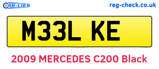 M33LKE are the vehicle registration plates.