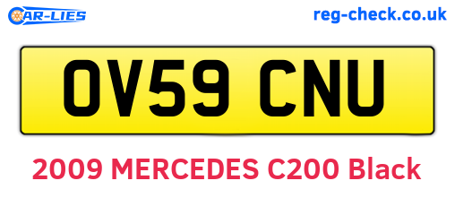 OV59CNU are the vehicle registration plates.