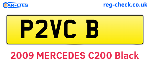 P2VCB are the vehicle registration plates.