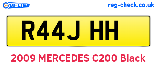 R44JHH are the vehicle registration plates.