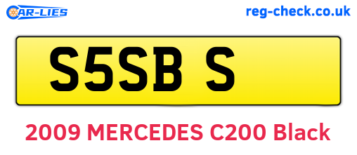 S5SBS are the vehicle registration plates.