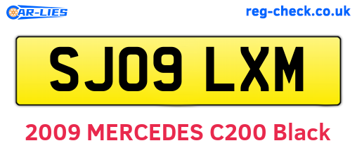 SJ09LXM are the vehicle registration plates.