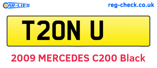 T2ONU are the vehicle registration plates.