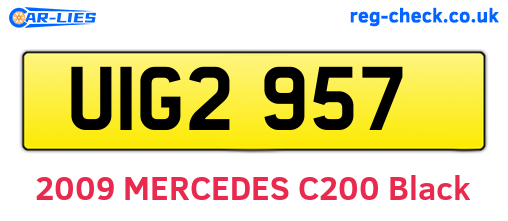 UIG2957 are the vehicle registration plates.