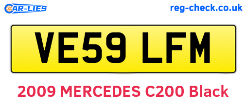 VE59LFM are the vehicle registration plates.