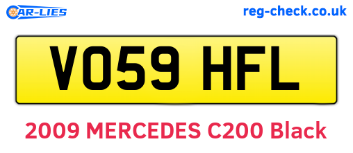VO59HFL are the vehicle registration plates.