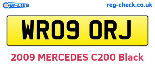 WR09ORJ are the vehicle registration plates.