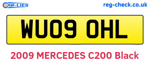 WU09OHL are the vehicle registration plates.