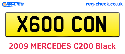 X600CON are the vehicle registration plates.