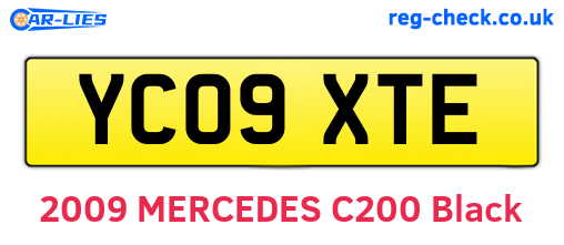 YC09XTE are the vehicle registration plates.