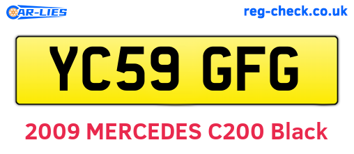 YC59GFG are the vehicle registration plates.