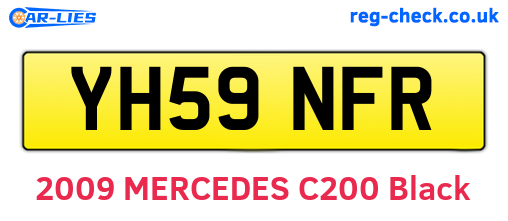 YH59NFR are the vehicle registration plates.