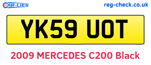 YK59UOT are the vehicle registration plates.
