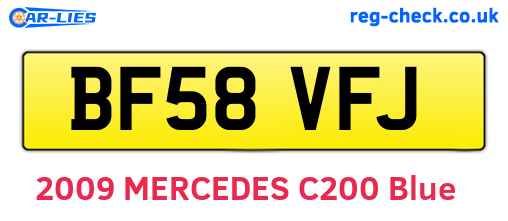 BF58VFJ are the vehicle registration plates.