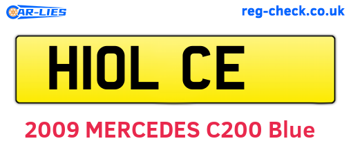 H10LCE are the vehicle registration plates.