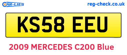 KS58EEU are the vehicle registration plates.