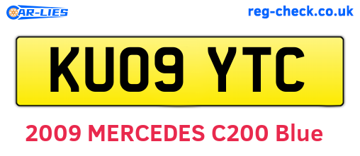 KU09YTC are the vehicle registration plates.