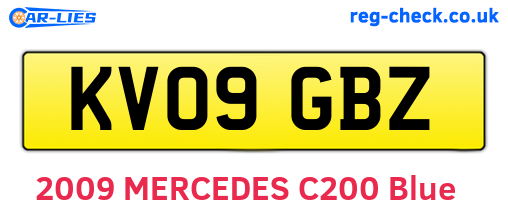 KV09GBZ are the vehicle registration plates.