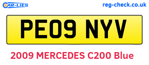 PE09NYV are the vehicle registration plates.