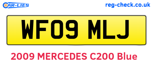 WF09MLJ are the vehicle registration plates.