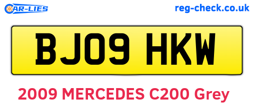 BJ09HKW are the vehicle registration plates.