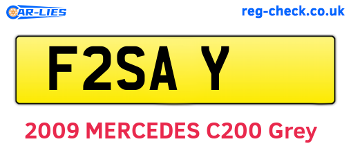 F2SAY are the vehicle registration plates.